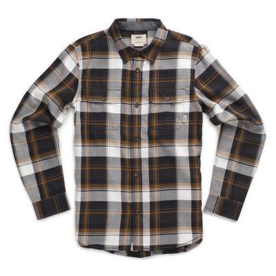 Vans Boys Elm Flannel Shirt (new Charcoal-marshmallow)