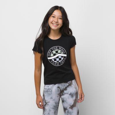 Vans Kids Sphere Stripe High Tide Lettuce Edge Tee (black)