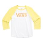 Vans Girls Check My Shine Raglan (white/blazing Yellow)
