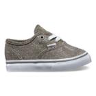 Vans Toddlers Glitter Textile Authentic (gray/true White) Kids Shoes