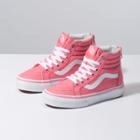 Vans Kids Heart Eyelet Sk8-hi Zip (strawberry Pink/true White)