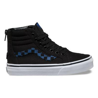 Vans Kids Glow Check Sk8-hi Zip (blue/black)