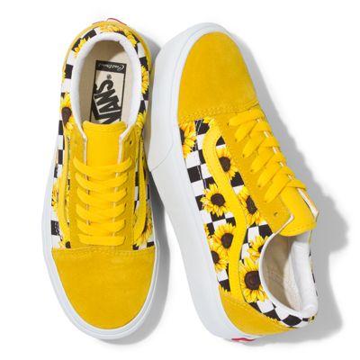 Vans Customs Sunflower Checkerboard Old Skool Platform (customs)