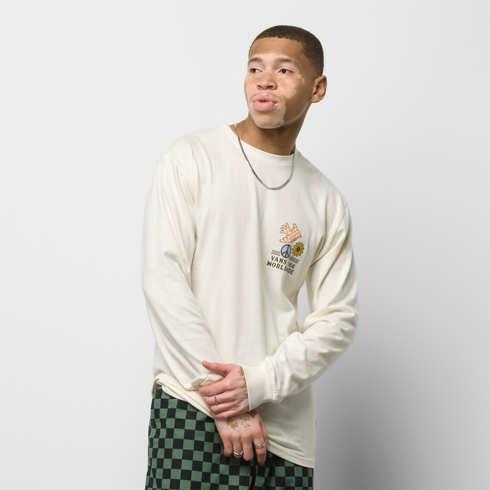 Vans Free As A Checker Bird Long Sleeve T-shirt (antique White)
