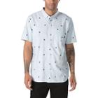 Vans Houser Ss Buttondown Shirt (baby Blue Jungle Ditsy)