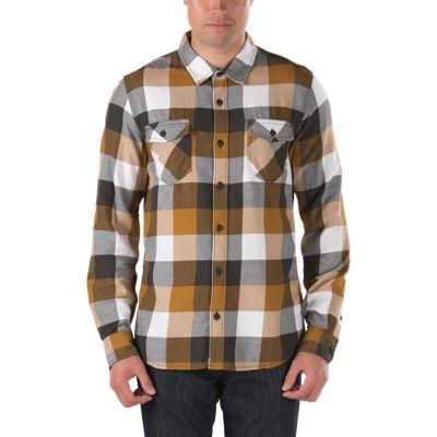 Vans Box Flannel (pirate Black/golden Brown) Mens T-shirts
