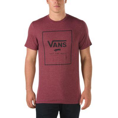 Vans Print Box T-shirt (burgundy Heather/black)