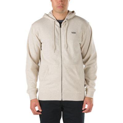 Vans Mens Shoes Skate Shoes Mens Shoes Mens Sandals Core Basics Zip Hoodie Iv (oatmeal Heather)