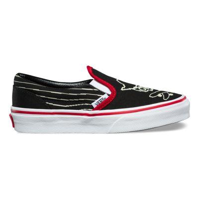 Vans Kids Pixel Pirate Slip-on (black Racing Red True White)
