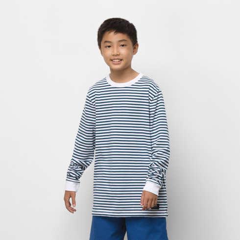 Vans Boys Awbrey Long Sleeve Shirt (white/blue Coral)