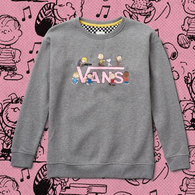 Vans X Peanuts Dance Party Crew Sweatshirt (gray Heather)