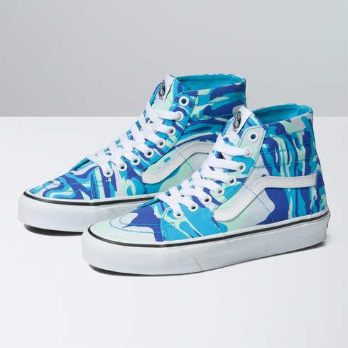Vans Bright Vibrations Sk8-hi Tapered Shoe (blue/true White)