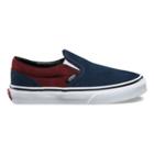 Vans Kids Suede Slip-on (dress Blues/madder Brown)