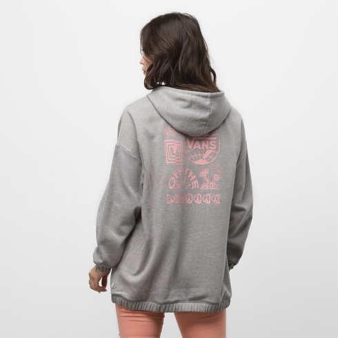 Vans Silent Mode Oversized Blousant Hoodie (grey Heather)