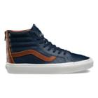Vans Leather Perf Sk8-hi Reissue Zip (dress Blues/friar Brown)