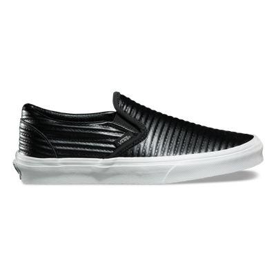 Vans Moto Leather Slip-on (black/blanc De Blanc)