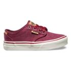 Vans Kids Atwood Deluxe (washed Twill Red/marshmallow)