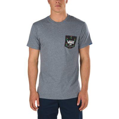 Vans Print Box Pocket T-shirt (heather Grey-black Hula Daze)