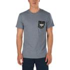 Vans Print Box Pocket T-shirt (heather Grey-black Hula Daze)
