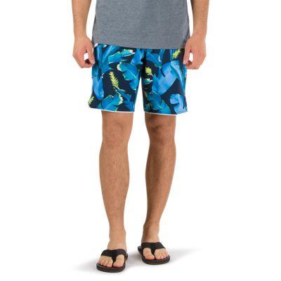 Vans Mixed Scallop Boardshort (dress Blues Bonsai Leaf)