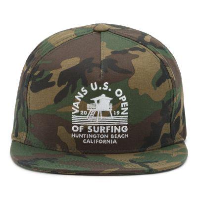 Vans Us Open Tower Snapback Hat (camo)