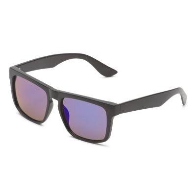 Vans Squared Off Sunglasses (matte Black Royal Blue Mirror)