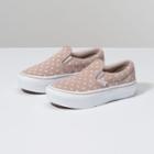 Vans Kids Suede Polka Dot Slip-on Platform (shadow Gray/true White)