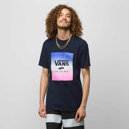 Vans Classic Print Box T-shirt (navy/pink Glo)