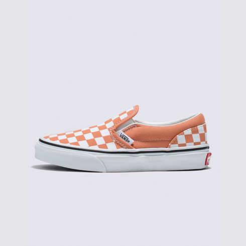 Vans Kids Checkerboard Classic Slip-on (sun Baked)
