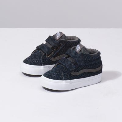 Vans Toddler Tweed Tech Sk8-mid Reissue V (dark Denim/pewter)