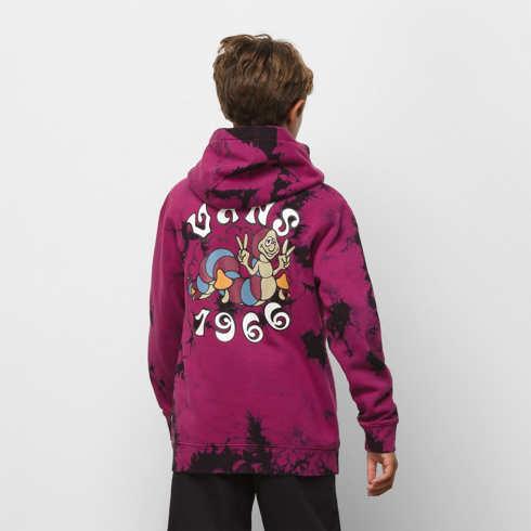 Vans Boys Vansapillar Tie Dye Pullover Hoodie (raspberry Radiance)