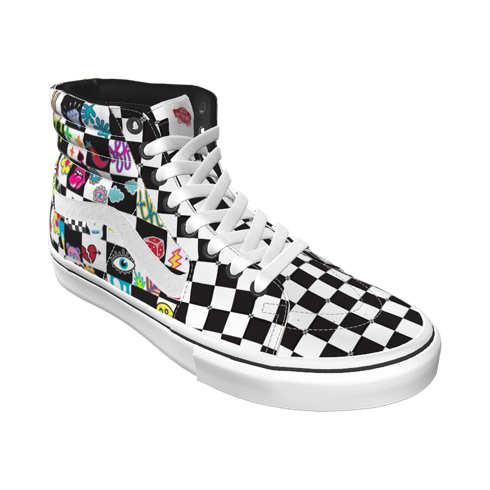 Vans Customs Doodle Check Skate Sk8-hi (customs)