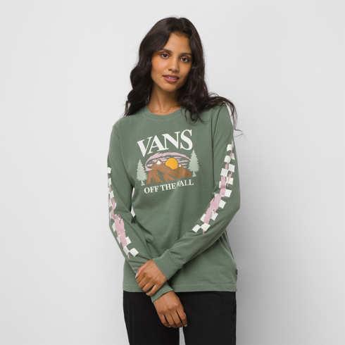 Vans Heartlander Long Sleeve Bff Tee (duck Green)