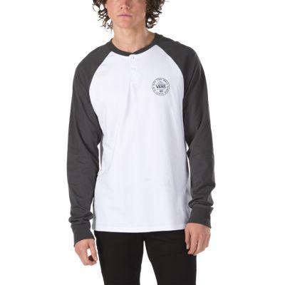 Vans Denton Long Sleeve T-shirt (white Asphalt)