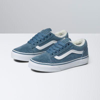 Vans Kids Cozy Cord Old Skool (blue Fusion)