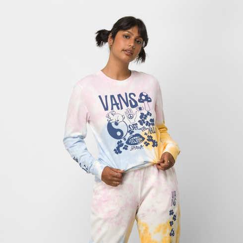 Vans Masc'd Mind Long Sleeve Bff Tee (cradle Pink Tie Dye)