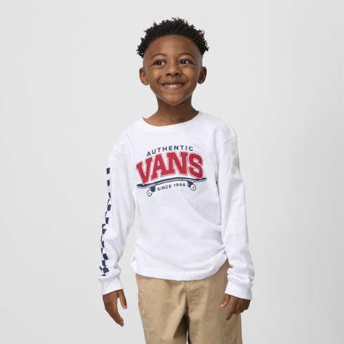 Vans Little Kids Sk8 Horizon Long Sleeve T-shirt (white)