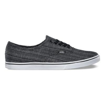 Vans Shoes Woven Chambray Authentic Lo Pro (black)