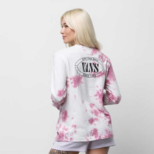 Vans Oval Wash Long Sleeve Bff Tee (rose Wine)