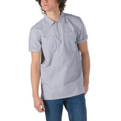 Vans Zip Pullover Shirt (railroad Stripe)