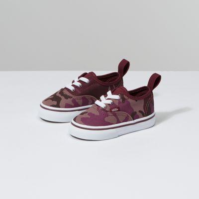 Vans Toddler Tonal Camo Authentic Elastic Lace (port Royale/true White)