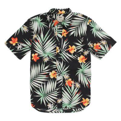 Vans Boys Daintree Buttondown Shirt (black Decay Palm)