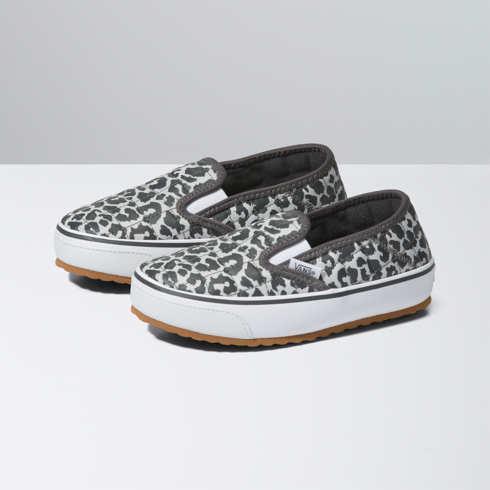 Vans Kids Snow Leopard Slip-er 2 Shoe (asphalt)