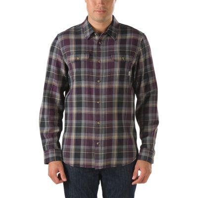 Vans Elm Plaid Buttondown Shirt (deep Purple) Mens T-shirts