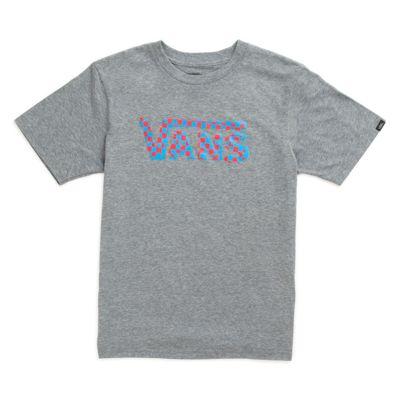 Vans Boys Checker Classic T-shirt (heather Grey/exblusive/jester Red)