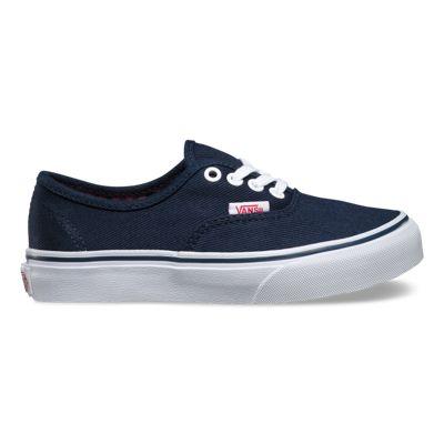 Vans Kids Twill Gingham Authentic (dress Blues/true White)