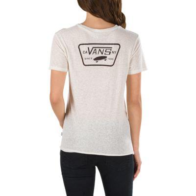 Vans Full Patch Boyfriend Tee (white Sand)
