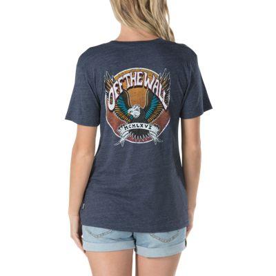 Vans Flying West Boyfriend Tee (dress Blues Heather)