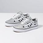 Vans Kids Glitter Checkerboard Old Skool (silver/true White)