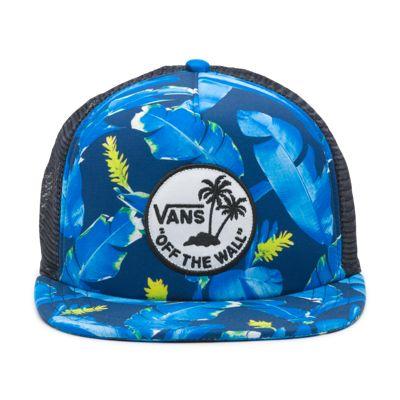 Vans Surf Patch Trucker Hat (dress Blues Bonsai Leaf)